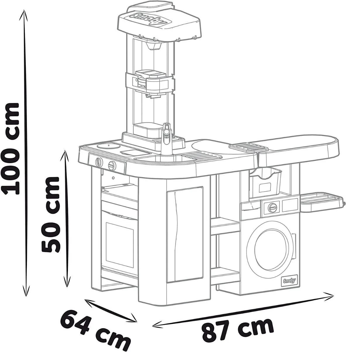 Smoby - Cucina Studio Cleaning con Lavatrice - Image 7