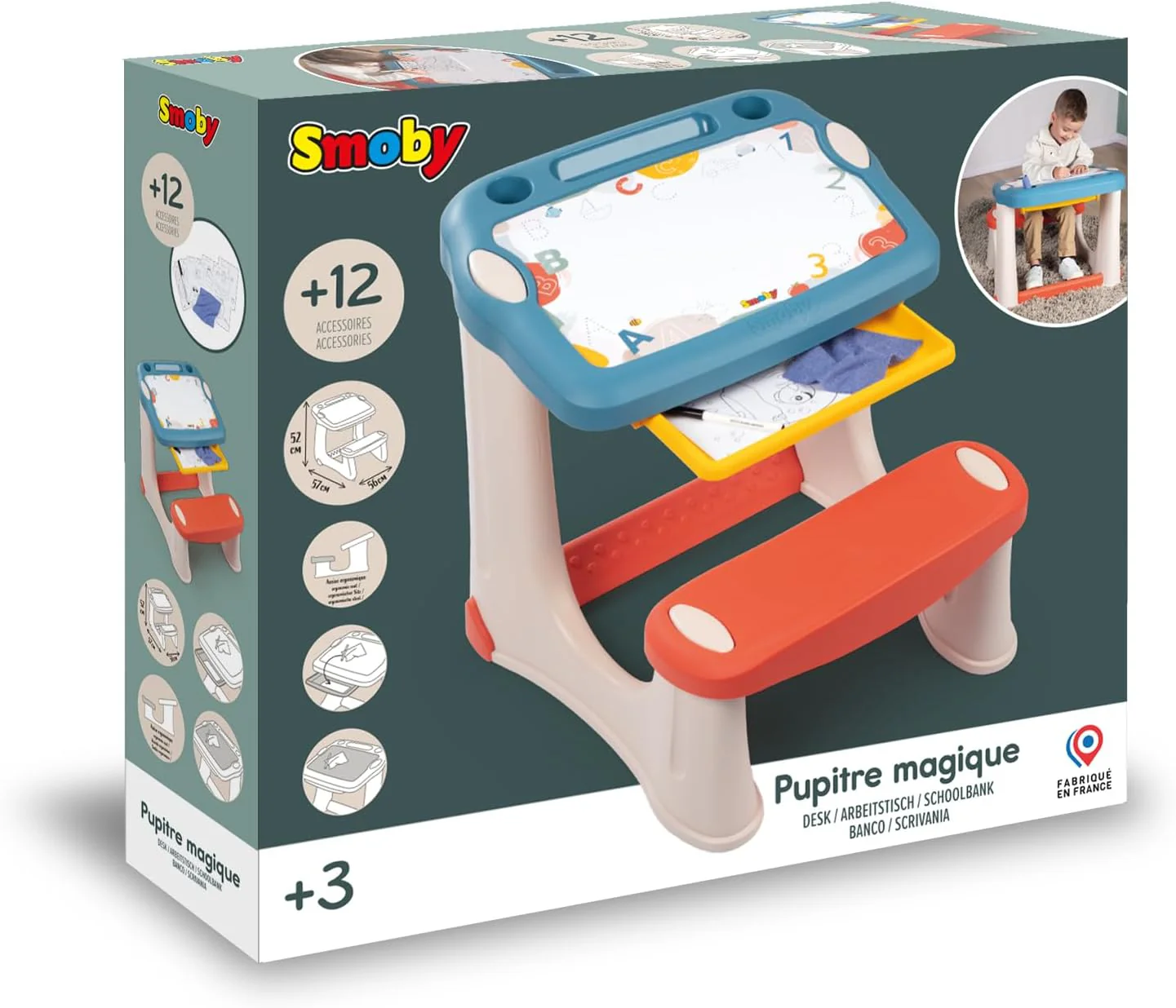 Smoby - Magic Desk Banco Scuola con accessori - Image 4