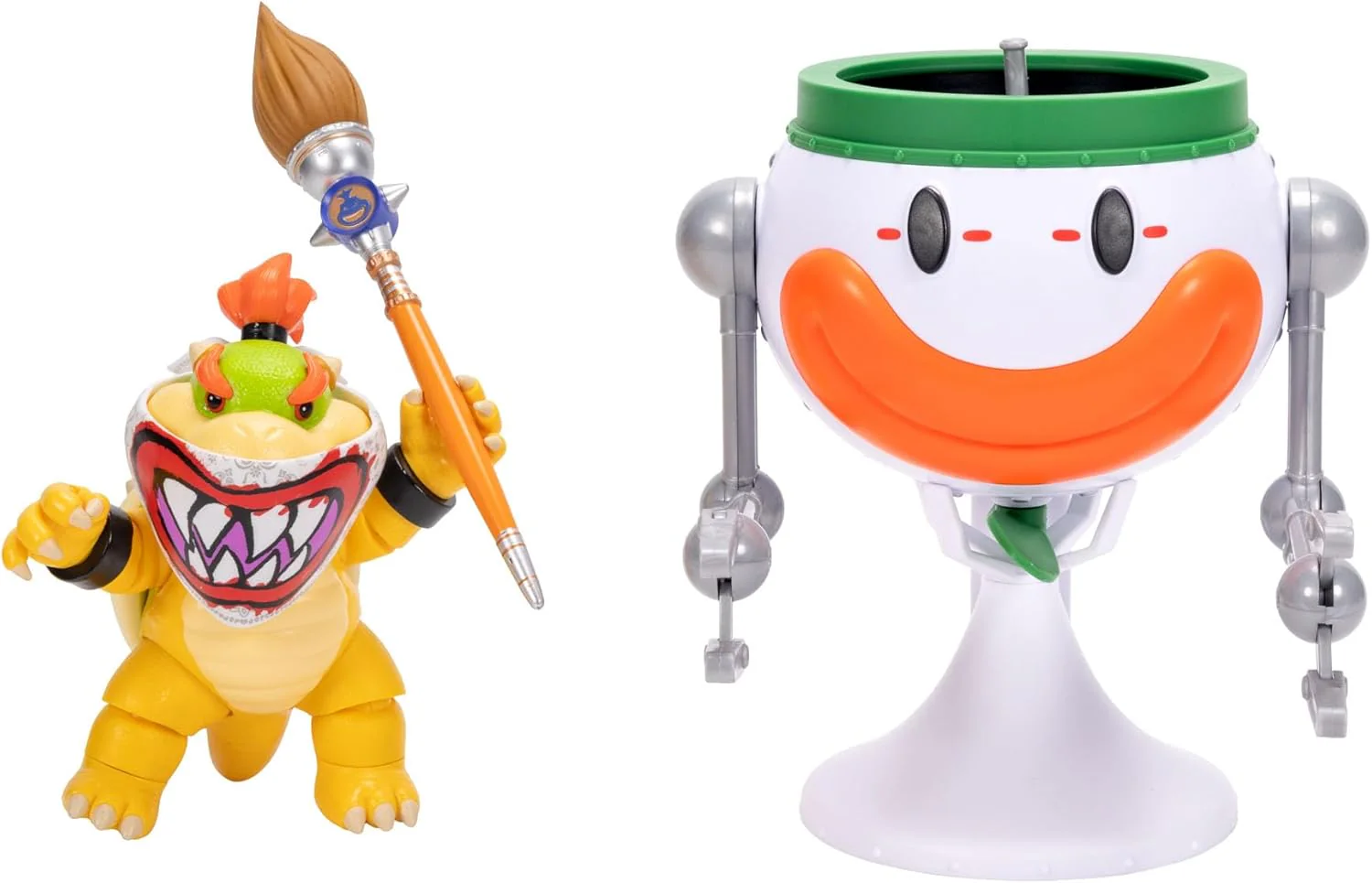 Super Mario Galaxy Movie - Playset Bowser Jr. 13cm con Clown Car, pennello e adesivi Water-Reveal - Image 6
